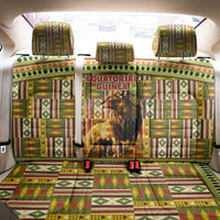 Equatorial Guinea Back Car Seat Cover with Lion Print and Traditional African Kente Patterns