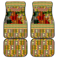 Equatorial Guinea Car Mats with Lion Print and Traditional African Kente Patterns