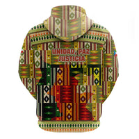 Equatorial Guinea Hoodie with Lion Print and Traditional African Kente Patterns