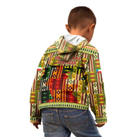 Equatorial Guinea Kid Hoodie with Lion Print and Traditional African Kente Patterns