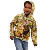 Equatorial Guinea Kid Hoodie with Lion Print and Traditional African Kente Patterns