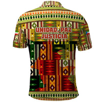 Equatorial Guinea Polo Shirt with Lion Print and Traditional African Kente Patterns