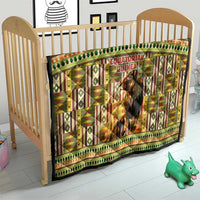 Equatorial Guinea Quilt with Lion Print and Traditional African Kente Patterns