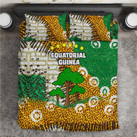 Equatorial Guinea Baobab Tree Bedding Set with Tribal Patterns and Heritage Quote