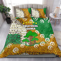 Equatorial Guinea Baobab Tree Bedding Set with Tribal Patterns and Heritage Quote