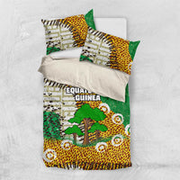 Equatorial Guinea Baobab Tree Bedding Set with Tribal Patterns and Heritage Quote