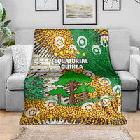 Equatorial Guinea Baobab Tree Blanket with Tribal Patterns and Heritage Quote