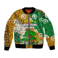 Equatorial Guinea Baobab Tree Bomber Jacket with Tribal Patterns and Heritage Quote
