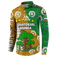 Equatorial Guinea Baobab Tree Button Sweatshirt with Tribal Patterns and Heritage Quote