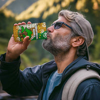 Equatorial Guinea Baobab Tree 4 in 1 Can Cooler Tumbler with Tribal Patterns and Heritage Quote