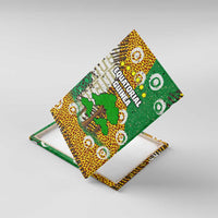 Equatorial Guinea Baobab Tree Canvas Wall Art with Tribal Patterns and Heritage Quote