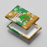 Equatorial Guinea Baobab Tree Canvas Wall Art with Tribal Patterns and Heritage Quote