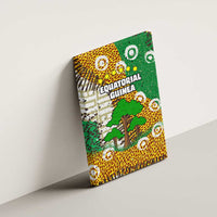 Equatorial Guinea Baobab Tree Canvas Wall Art with Tribal Patterns and Heritage Quote