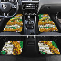 Equatorial Guinea Baobab Tree Car Mats with Tribal Patterns and Heritage Quote