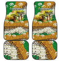 Equatorial Guinea Baobab Tree Car Mats with Tribal Patterns and Heritage Quote