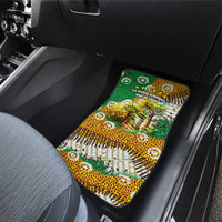 Equatorial Guinea Baobab Tree Car Mats with Tribal Patterns and Heritage Quote