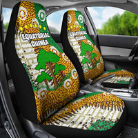 Equatorial Guinea Baobab Tree Car Seat Cover with Tribal Patterns and Heritage Quote