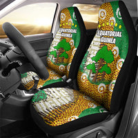 Equatorial Guinea Baobab Tree Car Seat Cover with Tribal Patterns and Heritage Quote