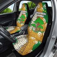 Equatorial Guinea Baobab Tree Car Seat Cover with Tribal Patterns and Heritage Quote