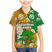 Equatorial Guinea Baobab Tree Family Matching Mermaid Dress and Hawaiian Shirt with Tribal Patterns and Heritage Quote