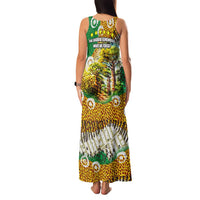 Equatorial Guinea Baobab Tree Family Matching Tank Maxi Dress and Hawaiian Shirt with Tribal Patterns and Heritage Quote