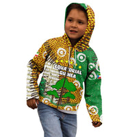 Equatorial Guinea Baobab Tree Kid Hoodie with Tribal Patterns and Heritage Quote
