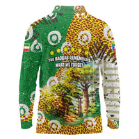 Equatorial Guinea Baobab Tree Long Sleeve Polo Shirt with Tribal Patterns and Heritage Quote
