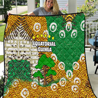 Equatorial Guinea Baobab Tree Quilt with Tribal Patterns and Heritage Quote