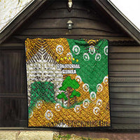 Equatorial Guinea Baobab Tree Quilt with Tribal Patterns and Heritage Quote