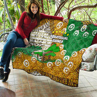 Equatorial Guinea Baobab Tree Quilt with Tribal Patterns and Heritage Quote