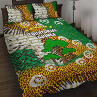 Equatorial Guinea Baobab Tree Quilt Bed Set with Tribal Patterns and Heritage Quote