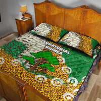 Equatorial Guinea Baobab Tree Quilt Bed Set with Tribal Patterns and Heritage Quote