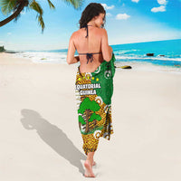 Equatorial Guinea Baobab Tree Sarong with Tribal Patterns and Heritage Quote