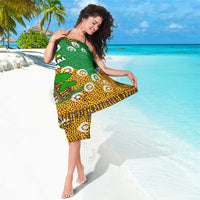 Equatorial Guinea Baobab Tree Sarong with Tribal Patterns and Heritage Quote