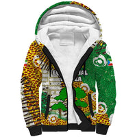 Equatorial Guinea Baobab Tree Sherpa Hoodie with Tribal Patterns and Heritage Quote