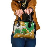 Equatorial Guinea Baobab Tree Shoulder Handbag with Tribal Patterns and Heritage Quote