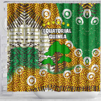 Equatorial Guinea Baobab Tree Shower Curtain with Tribal Patterns and Heritage Quote