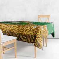 Equatorial Guinea Baobab Tree Tablecloth with Tribal Patterns and Heritage Quote