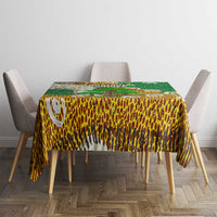 Equatorial Guinea Baobab Tree Tablecloth with Tribal Patterns and Heritage Quote