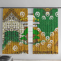 Equatorial Guinea Baobab Tree Window Curtain with Tribal Patterns and Heritage Quote