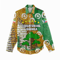 Equatorial Guinea Baobab Tree Women Casual Shirt with Tribal Patterns and Heritage Quote