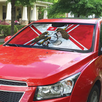 Personalized Tunisia Soccer Auto Sun Shade Tunisia Flag Eagle Football Mascot