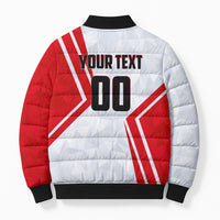 Personalized Tunisia Soccer Bomber Puffer Jacket Tunisia Flag Eagle Football Mascot