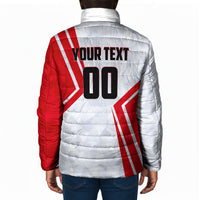 Personalized Tunisia Soccer Padded Jacket Tunisia Flag Eagle Football Mascot