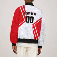 Personalized Tunisia Soccer Sleeve Zip Bomber Jacket Tunisia Flag Eagle Football Mascot