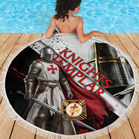 Knights Templar Beach Blanket Crusader Warrior Full Armor Red Cross