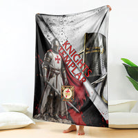 Knights Templar Blanket Crusader Warrior Full Armor Red Cross
