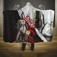 Knights Templar Hooded Blanket Crusader Warrior Full Armor Red Cross