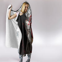 Knights Templar Hooded Blanket Crusader Warrior Full Armor Red Cross