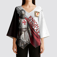 Knights Templar Kimono Sleeve Blouse Crusader Warrior Full Armor Red Cross